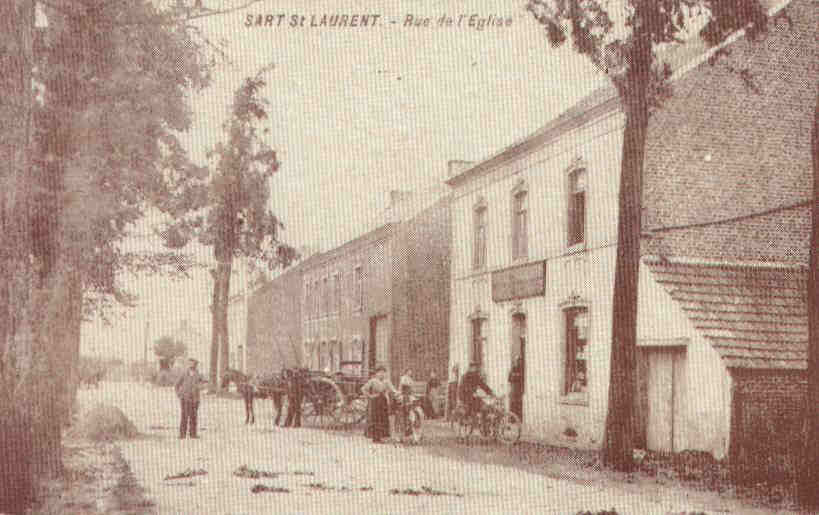 SART-SAINT-LAURENT.  Rue de l'Eglise.